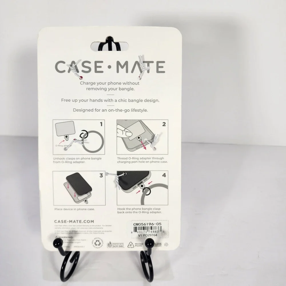 Case-Mate Phone Bangle Pink Silicone Wristlet Strap Universal CM056196-05 NIP